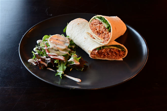 Pulled chicken wrap