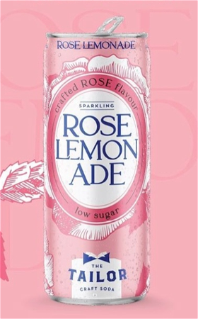Rose sparkling lemonade