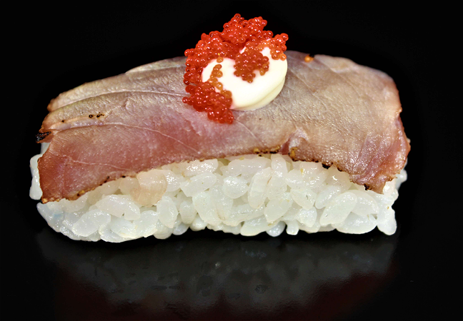 Flame tuna nigiri