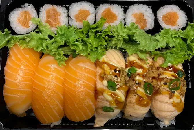 Zalm nigiri Box