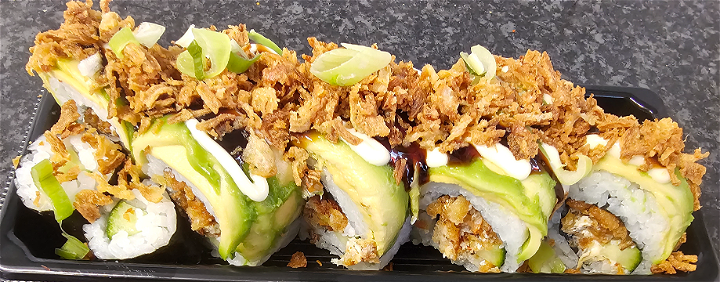 Crispy soft shell ebi roll