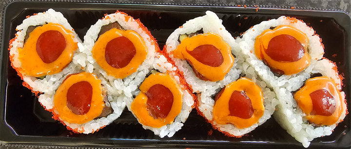 Spicy zalm roll 8st.