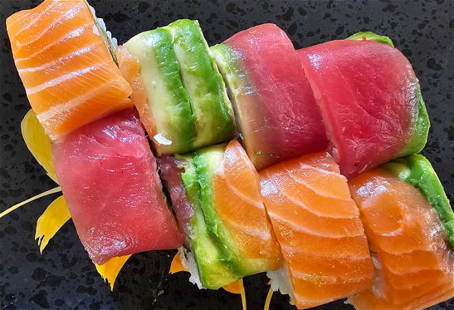 Rainbow roll 8st.