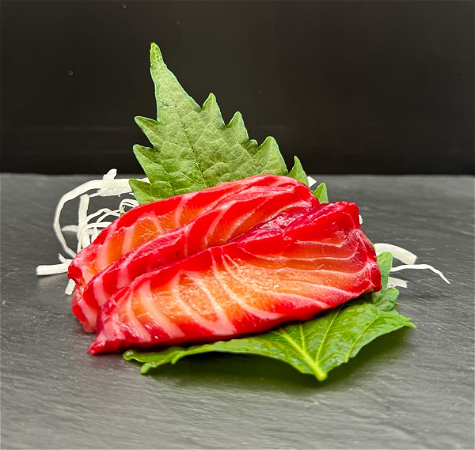Beetroot salmon Sashimi