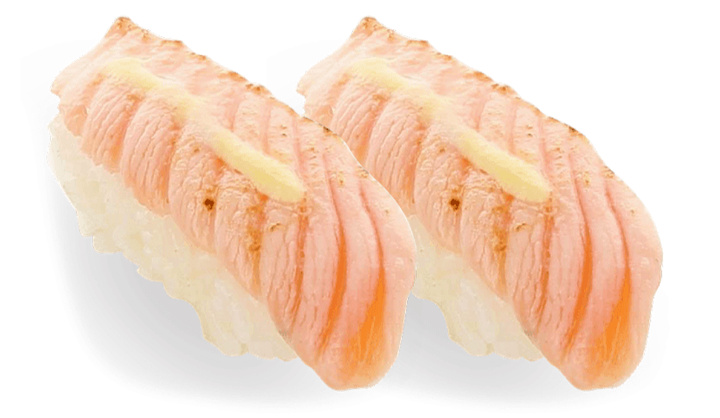 Geflambeerde zalm nigri (2pcs)