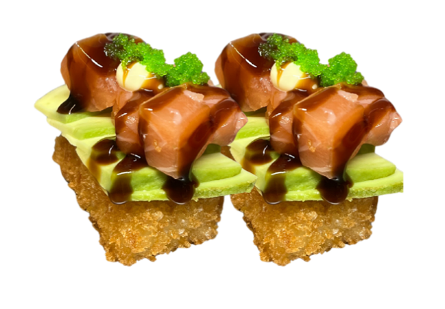 Crispy Rice Wasabi Salmon