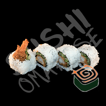 Halve tempura ebi roll