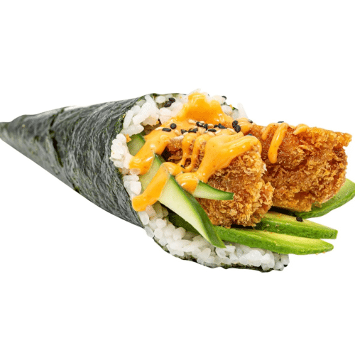 Crispy chicken hand roll