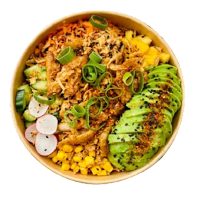 Poké bowl vegan kip
