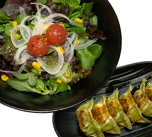 Mixed Salad with Veggie Gyoza