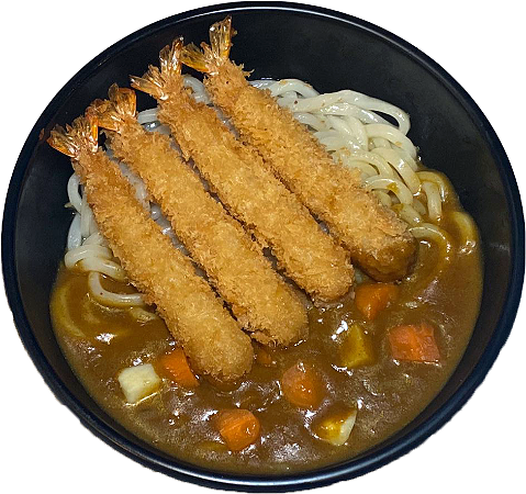 Udon Curry with Ebi Fry