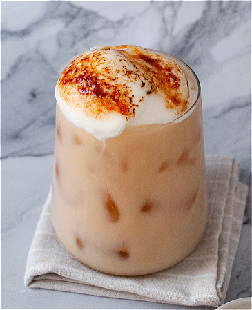 Crème brûlée milk tea 