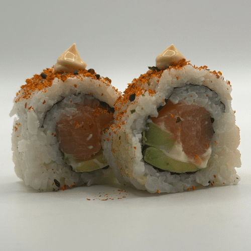 Spicy salmon uramaki hele rol