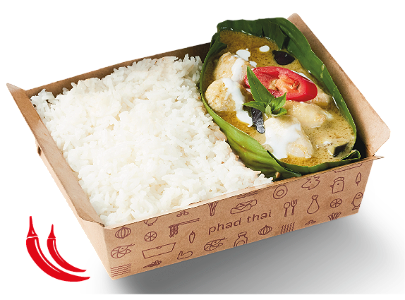 Green Chicken Curry with Rice