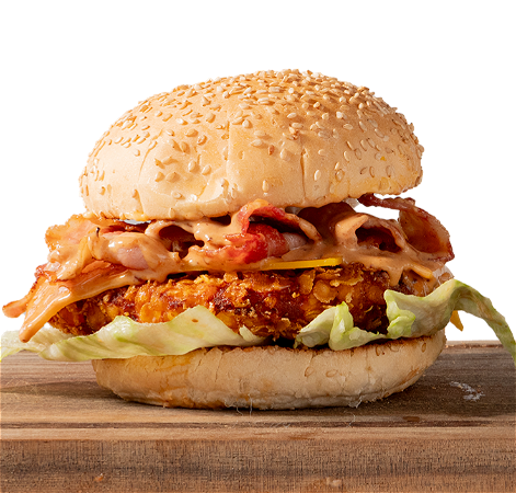 Cheesy Bacon Chicken Burger