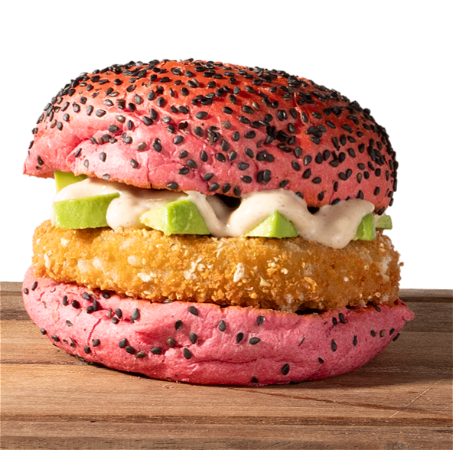 Vegan Avocado Burger Menu