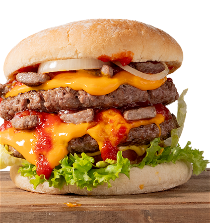Double Philly Steak Burger Menu