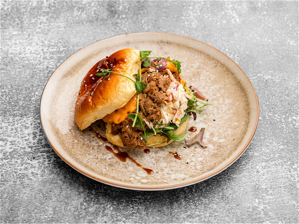 Brioche Bun Pulled chicken