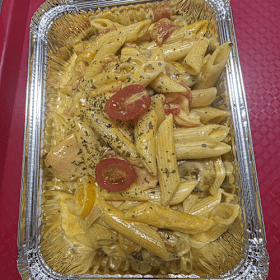 Pasta creamy chicken pesto