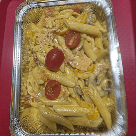 Pasta creamy salmon