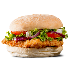 Chicken filet burger halal
