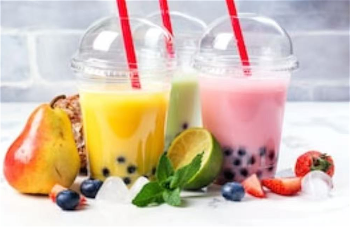 BOBA FRUIT TEA-Aardbei 