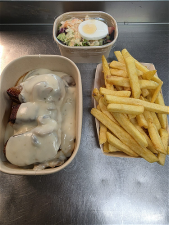 Varkenshaas medaillon met champignonsaus