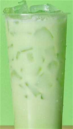 (Nieuw) Pandan Milkshake, brown sugar met tapioca