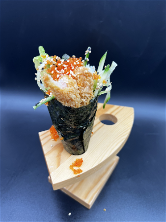 Garnaal tempura temaki