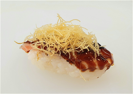 Flamed Crispy Salmon nigiri