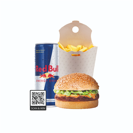 Redbull Burgermenu