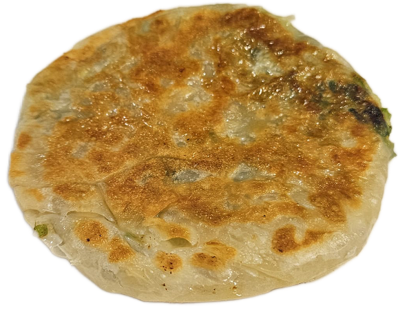 Leek filling pancake