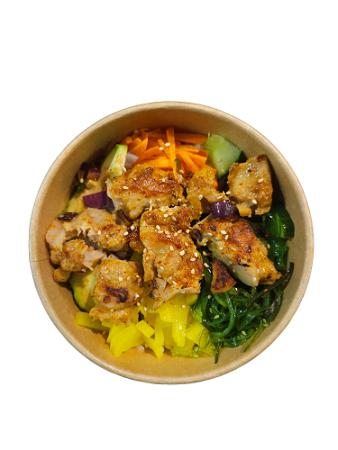 Poké bowl blokjes kippenpoot & kraakbeen
