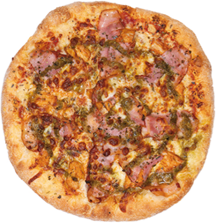Large pizza kip bacon pesto