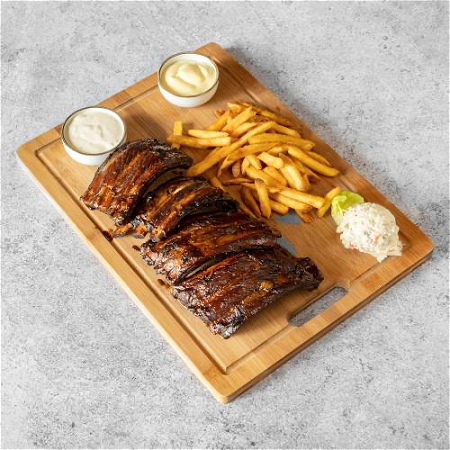 Huisgemaakte spareribs menu