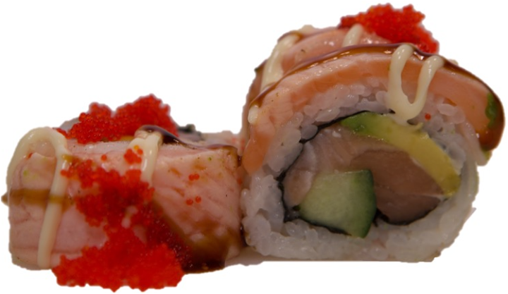 Soft Shell Flamed Salmon roll