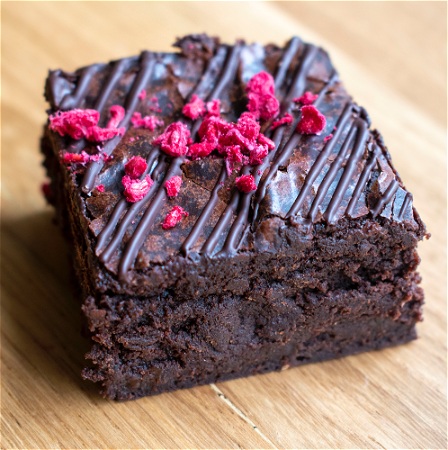Vegan Dark Chocolate & Raspberry Brownie