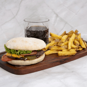 Bacon beef burger menu