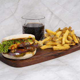 Piri piri beef burger menu
