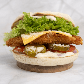 Truffel parmesan crispy chicken burger