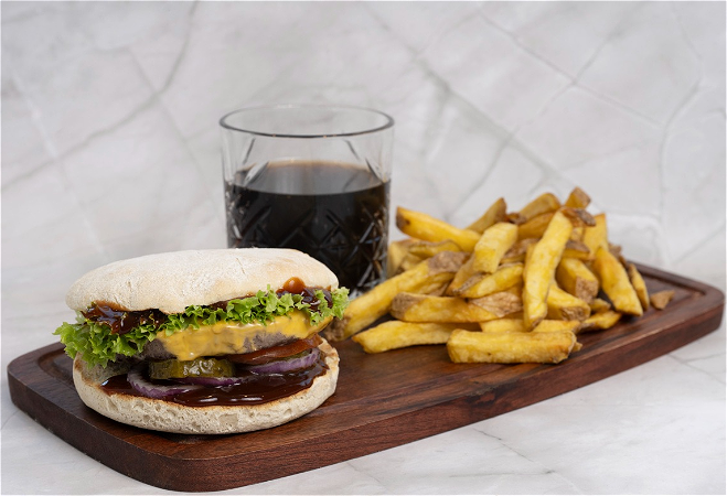 BBQ beef burger Menu