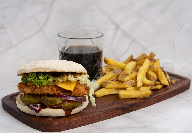 BBQ chicken burger Menu