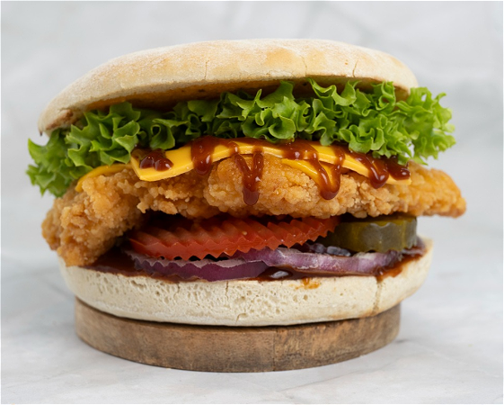 BBQ chicken burger