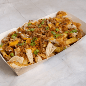 Loaded fries spicy chicken
