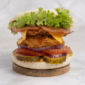 Dubbel crispy dubbel bacon burger