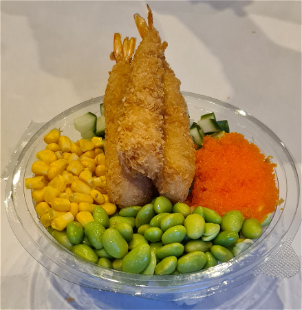 Ebi tempura poké bowl