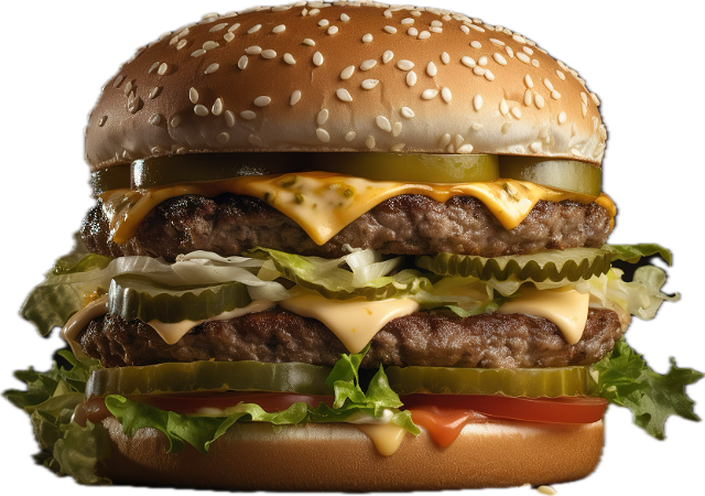 Dubbele cheeseburger 2 x 120 gram rundvlees
