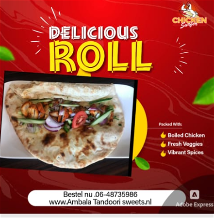 Chicken tika roll