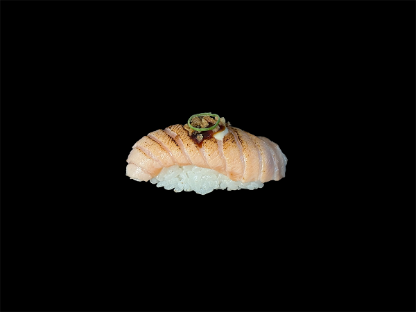 Falmed crunchy sake Nigiri