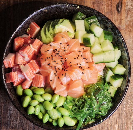 Poké bowl salmon